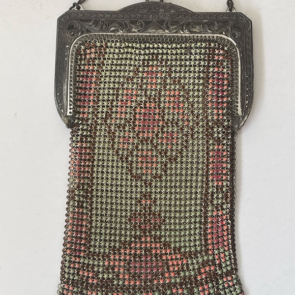 Vintage 1920s Whiting and Davis Mesh Chainlink Flapper Purse Bag - Picture 11 of 13